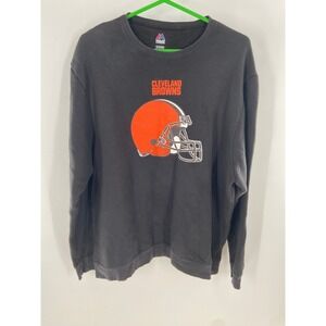 Majestic Cleveland Browns Sweater Men's Vintage Black XL Cotton
